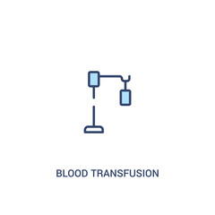 blood transfusion concept 2 colored icon. simple line element illustration. outline blue blood transfusion symbol. can be used for web and mobile ui/ux.