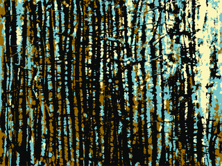 Obraz premium Abstract grunge vector background. Color handcrafted composition of irregular graphic elements.