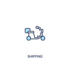 shipping concept 2 colored icon. simple line element illustration. outline blue shipping symbol. can be used for web and mobile ui/ux.