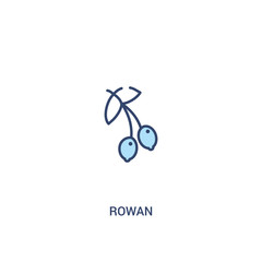 rowan concept 2 colored icon. simple line element illustration. outline blue rowan symbol. can be used for web and mobile ui/ux.
