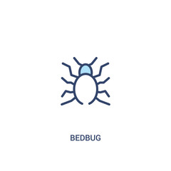bedbug concept 2 colored icon. simple line element illustration. outline blue bedbug symbol. can be used for web and mobile ui/ux.