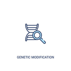 genetic modification concept 2 colored icon. simple line element illustration. outline blue genetic modification symbol. can be used for web and mobile ui/ux.