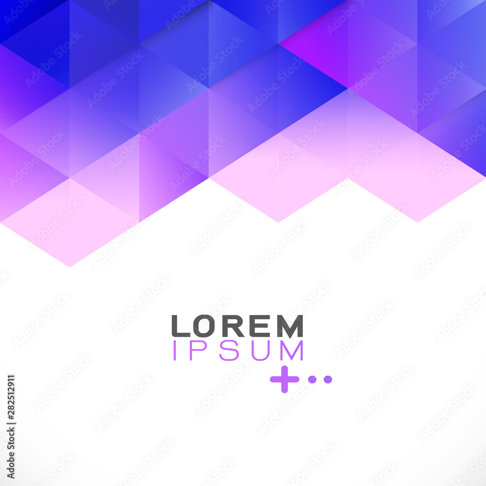 Wall mural abstract blue gradient geometric template modern overlapping and space for text. modern background f