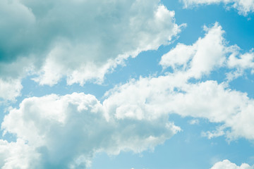 Blue sky background with clouds