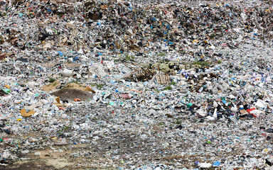 Concept of environmental damage of garbage in the nature.