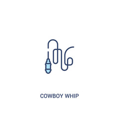 cowboy whip concept 2 colored icon. simple line element illustration. outline blue cowboy whip symbol. can be used for web and mobile ui/ux.