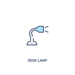 desk lamp concept 2 colored icon. simple line element illustration. outline blue desk lamp symbol. can be used for web and mobile ui/ux.