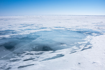 Naklejka na ściany i meble Lake Baikal in winter