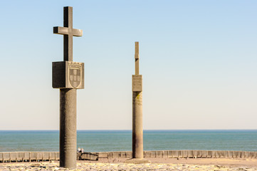 Cross monument at Cape Cross, Skeleton Coast, Namibia