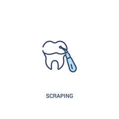 scraping concept 2 colored icon. simple line element illustration. outline blue scraping symbol. can be used for web and mobile ui/ux.