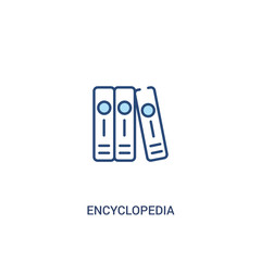 encyclopedia concept 2 colored icon. simple line element illustration. outline blue encyclopedia symbol. can be used for web and mobile ui/ux. - obrazy, fototapety, plakaty