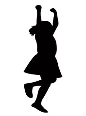 a girl dancing silhouette vector