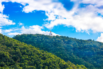 World Peace Stupa View from Phewa Lake Pokhara Nepal 3