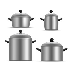 Realistic Detailed 3d Kitchen Utensils Set. Vector