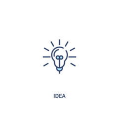 idea concept 2 colored icon. simple line element illustration. outline blue idea symbol. can be used for web and mobile ui/ux.