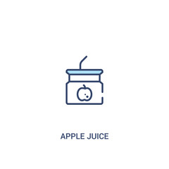 apple juice concept 2 colored icon. simple line element illustration. outline blue apple juice symbol. can be used for web and mobile ui/ux.