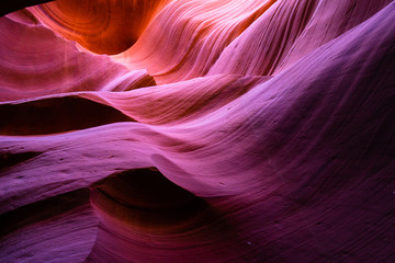 pink wavy canyon walls 
