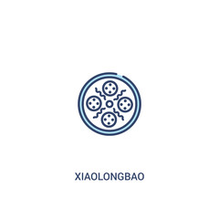 xiaolongbao concept 2 colored icon. simple line element illustration. outline blue xiaolongbao symbol. can be used for web and mobile ui/ux.