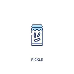 pickle concept 2 colored icon. simple line element illustration. outline blue pickle symbol. can be used for web and mobile ui/ux.