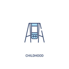 childhood concept 2 colored icon. simple line element illustration. outline blue childhood symbol. can be used for web and mobile ui/ux.