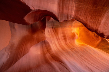shades of orange twisted canyon walls 
