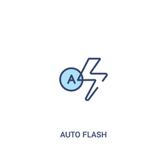 auto flash concept 2 colored icon. simple line element illustration. outline blue auto flash symbol. can be used for web and mobile ui/ux.