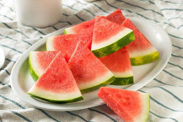 Raw Organic Pink Watermelon Slices