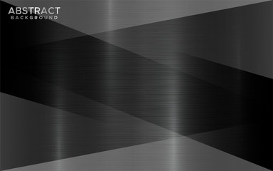 Black brush metal abstract geometric background