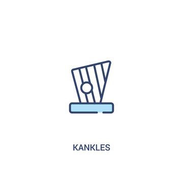kankles concept 2 colored icon. simple line element illustration. outline blue kankles symbol. can be used for web and mobile ui/ux.