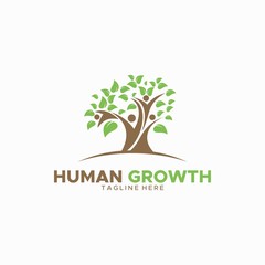 HUMAN GROWTH LOGO DESIGN UNIQUE