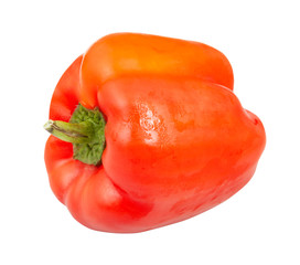 fresh red bell pepper isolated
