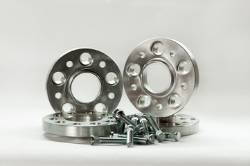 Metal mold of flanges and bolts. CNC milling/lathe industry