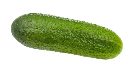 fresh green cucumber isolated on white
