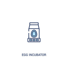 egg incubator concept 2 colored icon. simple line element illustration. outline blue egg incubator symbol. can be used for web and mobile ui/ux.