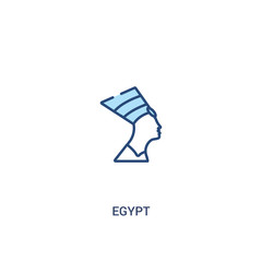 egypt concept 2 colored icon. simple line element illustration. outline blue egypt symbol. can be used for web and mobile ui/ux.