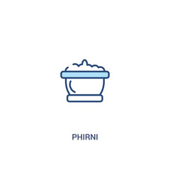 phirni concept 2 colored icon. simple line element illustration. outline blue phirni symbol. can be used for web and mobile ui/ux.
