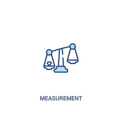measurement concept 2 colored icon. simple line element illustration. outline blue measurement symbol. can be used for web and mobile ui/ux.