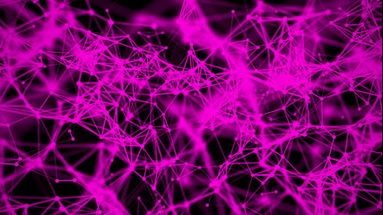 Abstract digital background. Plexus effect. 3D rendering.