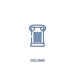 column concept 2 colored icon. simple line element illustration. outline blue column symbol. can be used for web and mobile ui/ux.