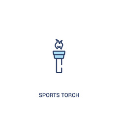 sports torch concept 2 colored icon. simple line element illustration. outline blue sports torch symbol. can be used for web and mobile ui/ux.