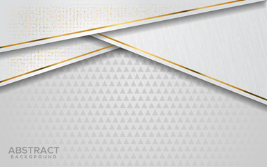 luxurious modern abstract white with golden lines background.