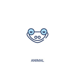 animal concept 2 colored icon. simple line element illustration. outline blue animal symbol. can be used for web and mobile ui/ux.