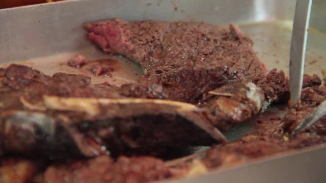 hurrasco brasileiro, carne assada na grelha