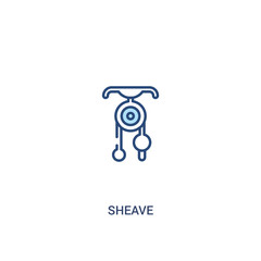 sheave concept 2 colored icon. simple line element illustration. outline blue sheave symbol. can be used for web and mobile ui/ux.