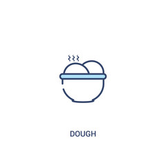 dough concept 2 colored icon. simple line element illustration. outline blue dough symbol. can be used for web and mobile ui/ux.