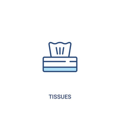 tissues concept 2 colored icon. simple line element illustration. outline blue tissues symbol. can be used for web and mobile ui/ux.