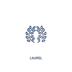 laurel concept 2 colored icon. simple line element illustration. outline blue laurel symbol. can be used for web and mobile ui/ux.