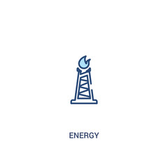 energy concept 2 colored icon. simple line element illustration. outline blue energy symbol. can be used for web and mobile ui/ux.