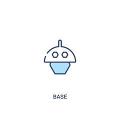 base concept 2 colored icon. simple line element illustration. outline blue base symbol. can be used for web and mobile ui/ux.