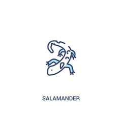 salamander concept 2 colored icon. simple line element illustration. outline blue salamander symbol. can be used for web and mobile ui/ux.